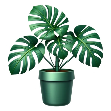 robotic monsterra sticker