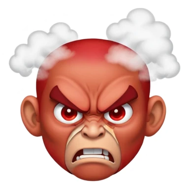 Angry with steam coming out of the ears sticker