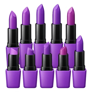 purple lipstick and cosmetics emojis sticker