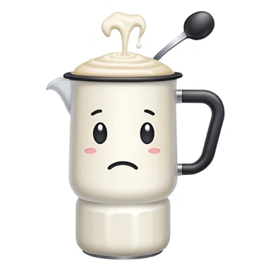 Sad milk frother sticker