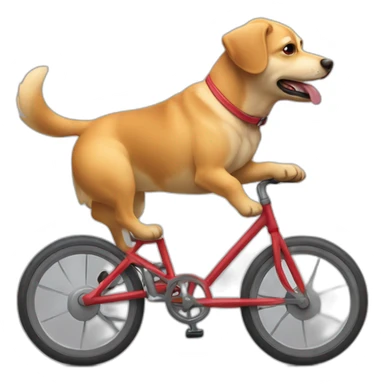 Chien sur un vélo sticker