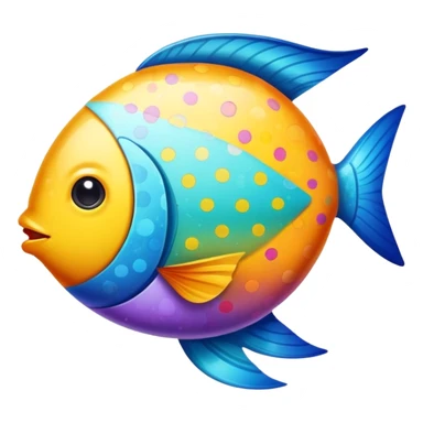 A hybrid creature that is half fish and half Easter egg sticker