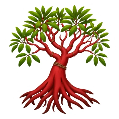 cut red mangrove and cut roots sticker