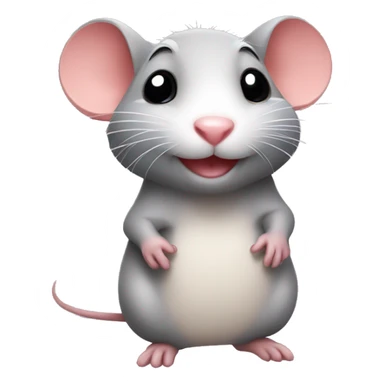 Super cute rat in love  sticker