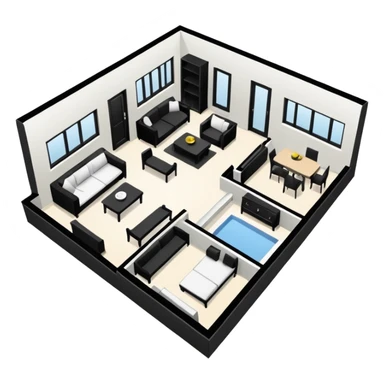 hand draw house plan sticker