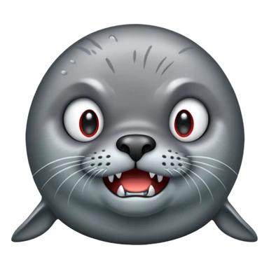 Angry seal sticker