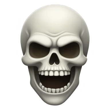 Scary skull sticker