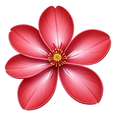 red 5-petal sakura sticker