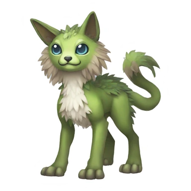 Cute cool fantasy animal hybrid Fakemon full body sticker