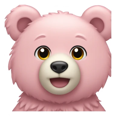 light pink bear sticker