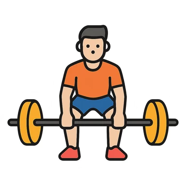a sportman doing a deadlifts sticker