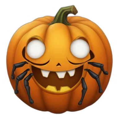 Pumpkin with a spider onside sticker