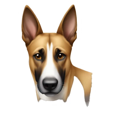 Malinois avec une tâche blanche sur son coût  sticker