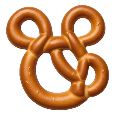 Pretzel shaped like a Mickey Mouse silhouette  sticker