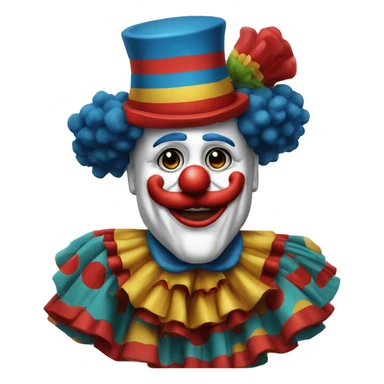 El payaso Bozzo vestido de Santa sticker