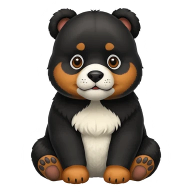 Rottweiler panda sticker