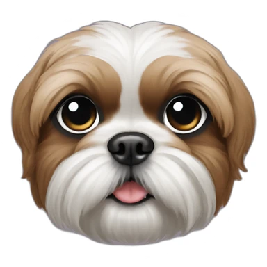 Cute Shihtzu face sticker