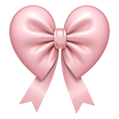 Light pink heart with a cream colour ribbon on it sticker