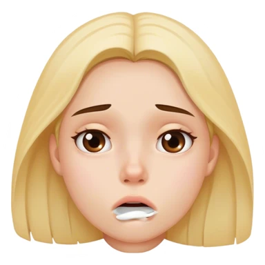 disappointed girl covering her mouth sticker