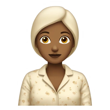 Women en pijama beige  sticker