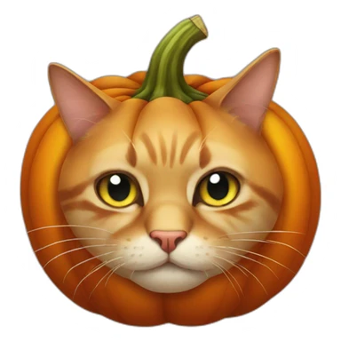 nasty old cat in pumpkin sticker