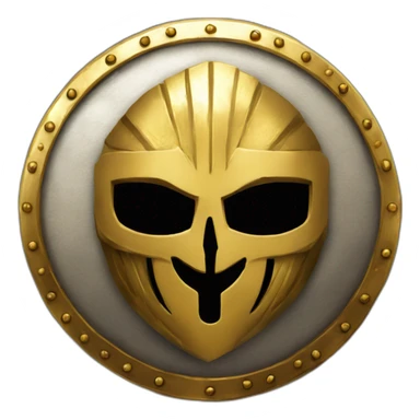 round goleden shield leonidas sticker