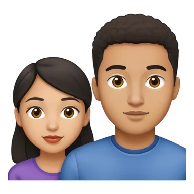 Homme métisse jeune avec une femme métisse  sticker