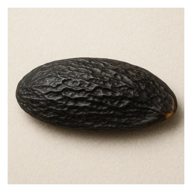 realistic illustration of a tonka bean sticker