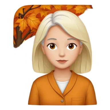 Falla adulta, no capelli bianchi e no vecchia con il pigiama sticker