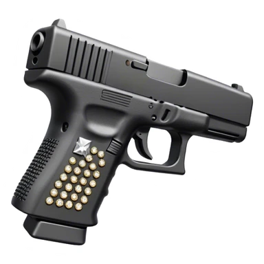 glock 19 with rhinestones sticker