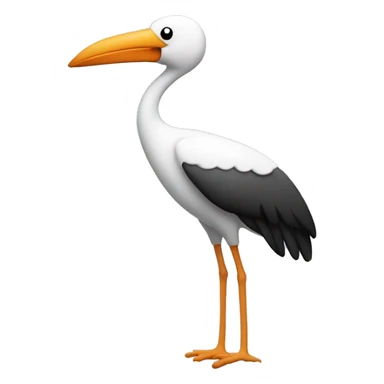 A stork that is also a beer bong. Focus on the stork, but a bong should go through it sticker