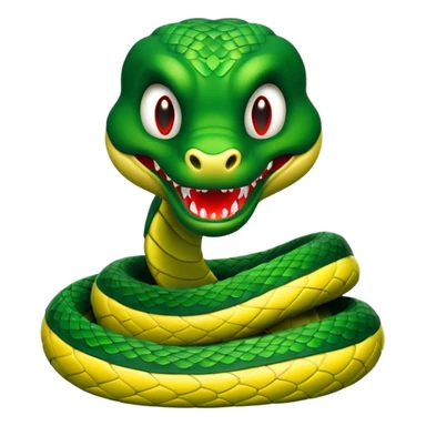 evil snake mascot sticker