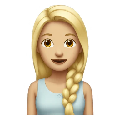 tall blonde girl  sticker