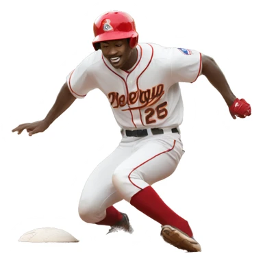 baseball player sliding into second baseb sticker