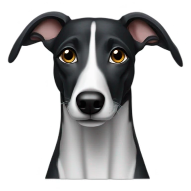 all black whippet sticker