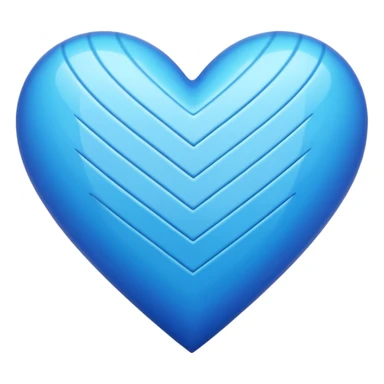 blue heart with a chevron pattern sticker