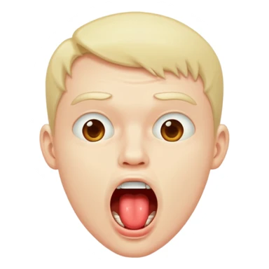 Guy drooling saliva coming out of mouth sticker