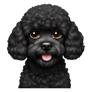 black toy poodle sticker