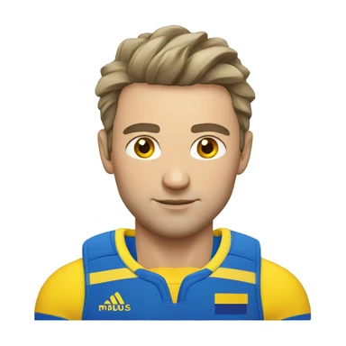 sportsman ukrainian just face sticker