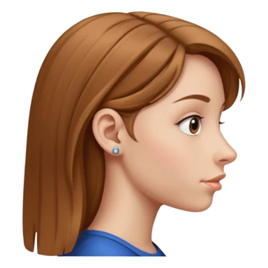 Girl with very very big Nose, side view sticker