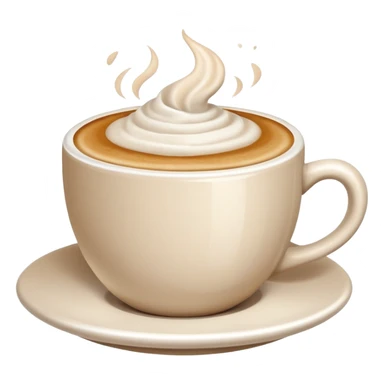 Cappuccino in big white cup without a face on it sticker