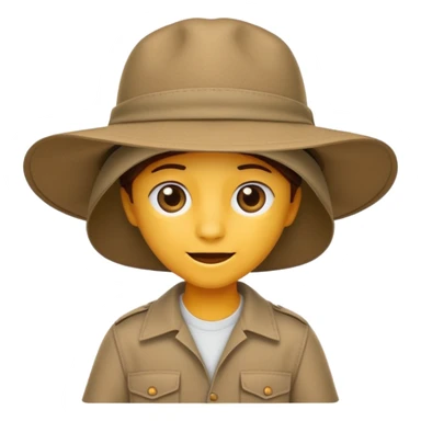 just safari hat no head sticker