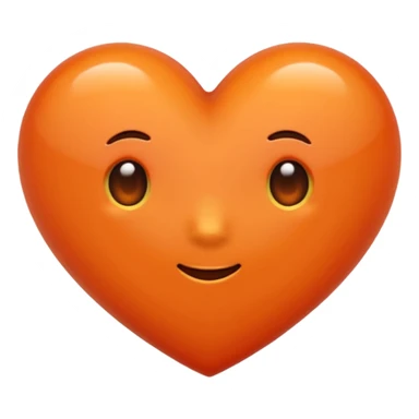 Dark Orange Heart Emoji sticker
