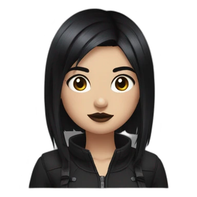 Thicc-goth-girl-with-black-hair-and-brown-eyes sticker