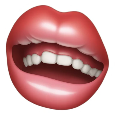 Hungry mouth wide open with lips beautiful sticker