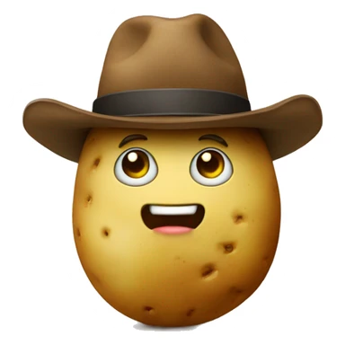 Potato wearing a hat sticker