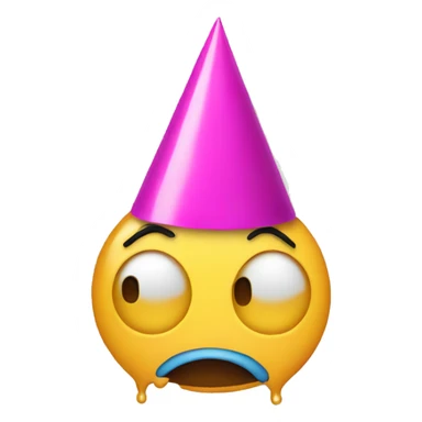 crying with a party hat  sticker