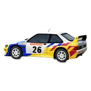 rally car 90s sticker