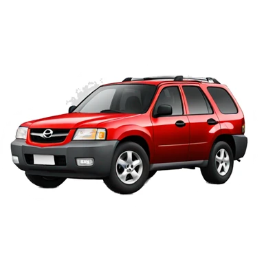 mazda tribute 2001 red side sticker