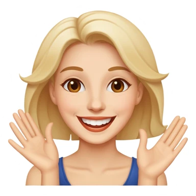 mulher feliz comemorando sticker